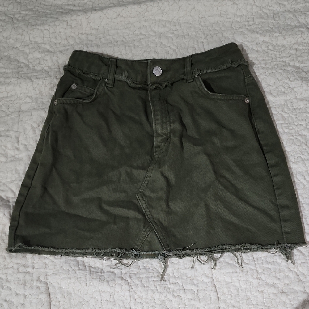 Olive Green Women's Miniskirt